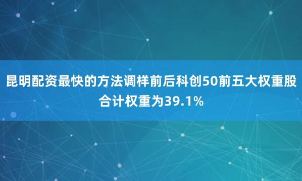 昆明配资最快的方法调样前后科创50前五大权重股合计权重为39.1%